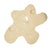 Beige star-shaped cream soap with bubbles on a white background