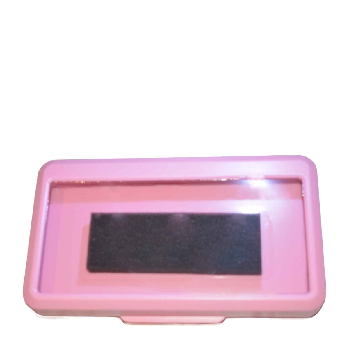 Pink Phone holder, showing inside empty with black foam
