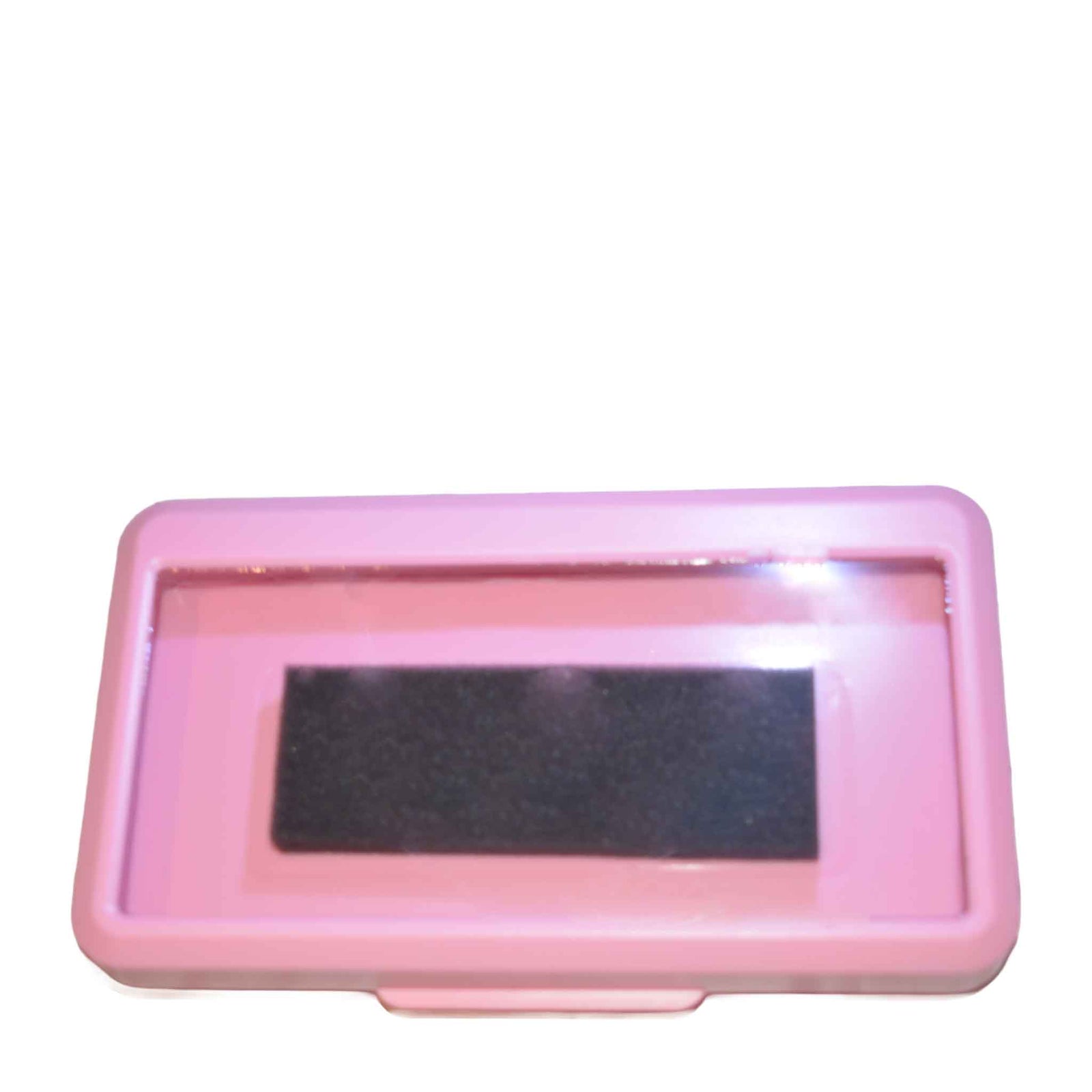 Pink Phone holder, showing inside empty with black foam